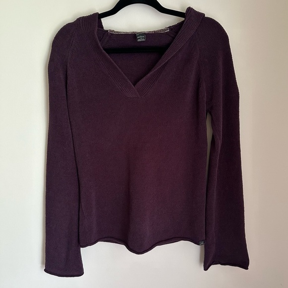 PrAna Purple Cozy Bell Sleeve Pullover Hoodie Shirt Size Medium - Picture 16 of 16